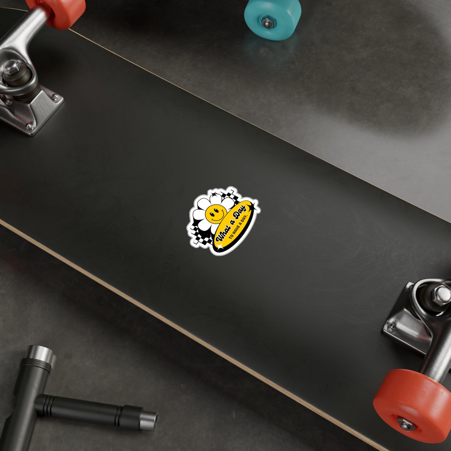 What a Day Retro Vinyl Sticker