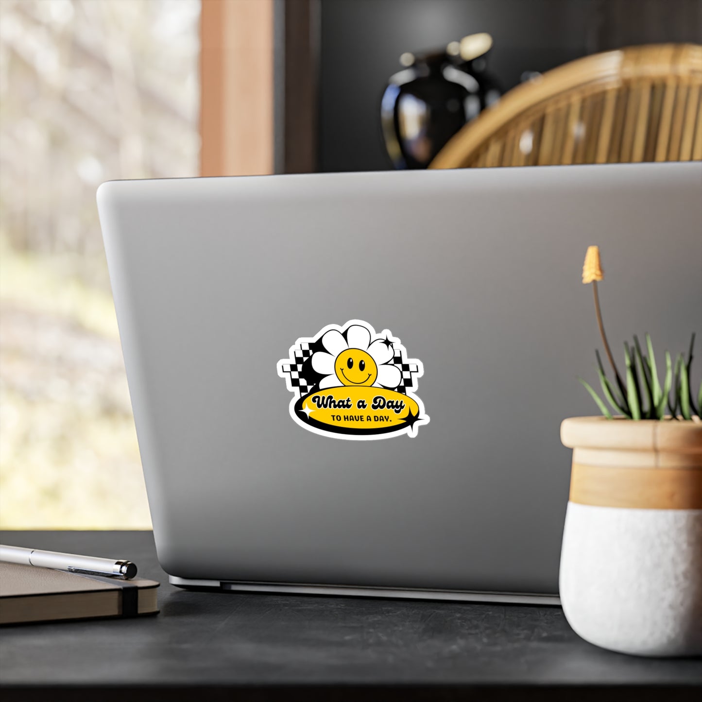 What a Day Retro Vinyl Sticker