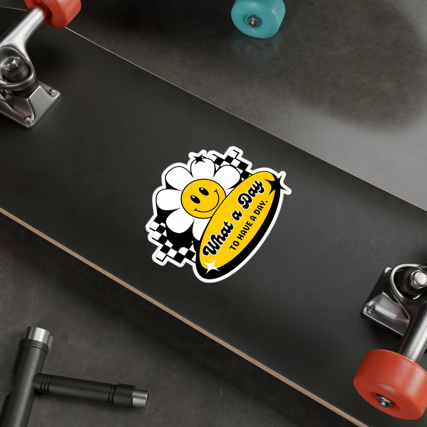 What a Day Retro Vinyl Sticker