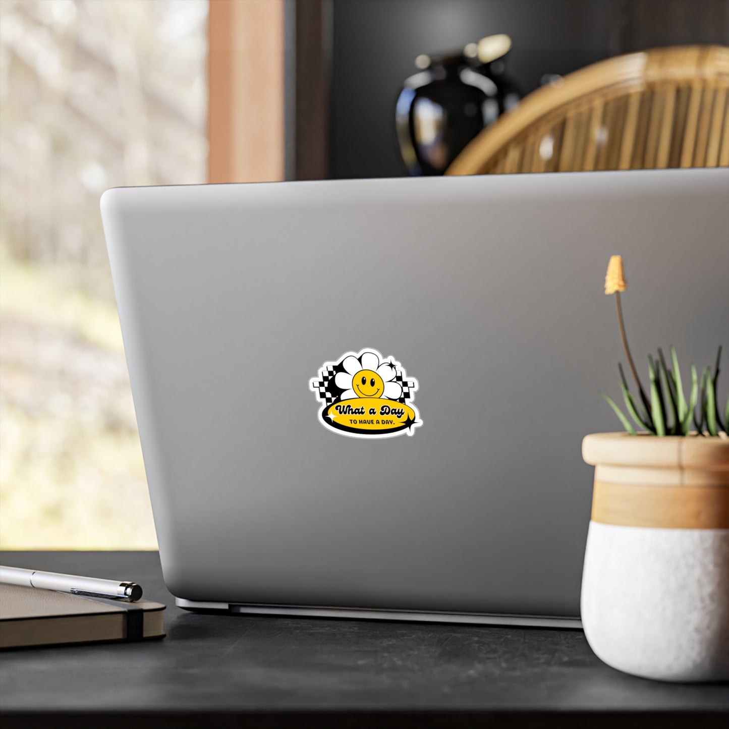 What a Day Retro Vinyl Sticker