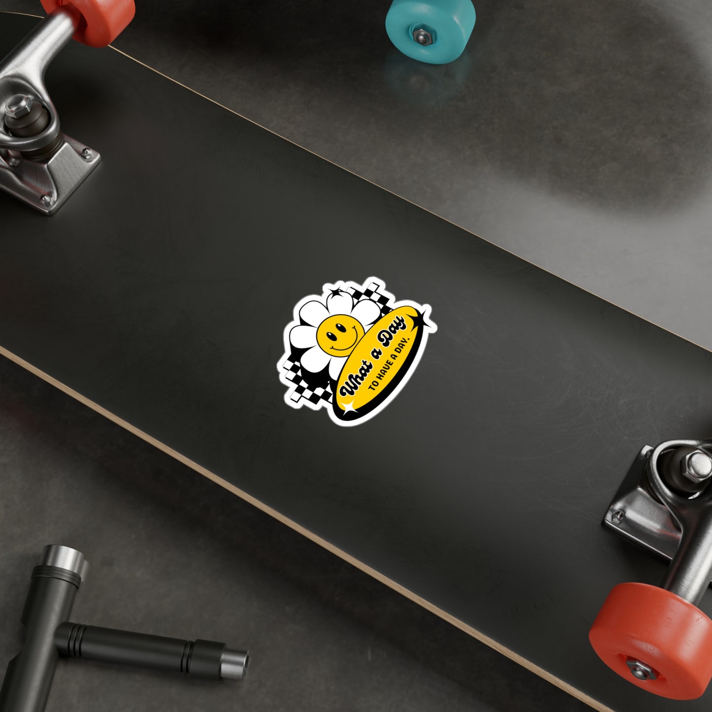 What a Day Retro Vinyl Sticker